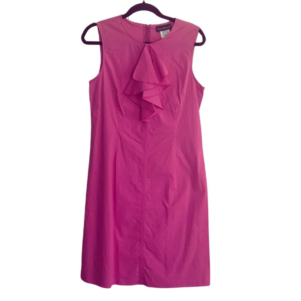 Harve Benard Pink Womens Dress Size 10 Front Ruffle - Picture 6 of 6